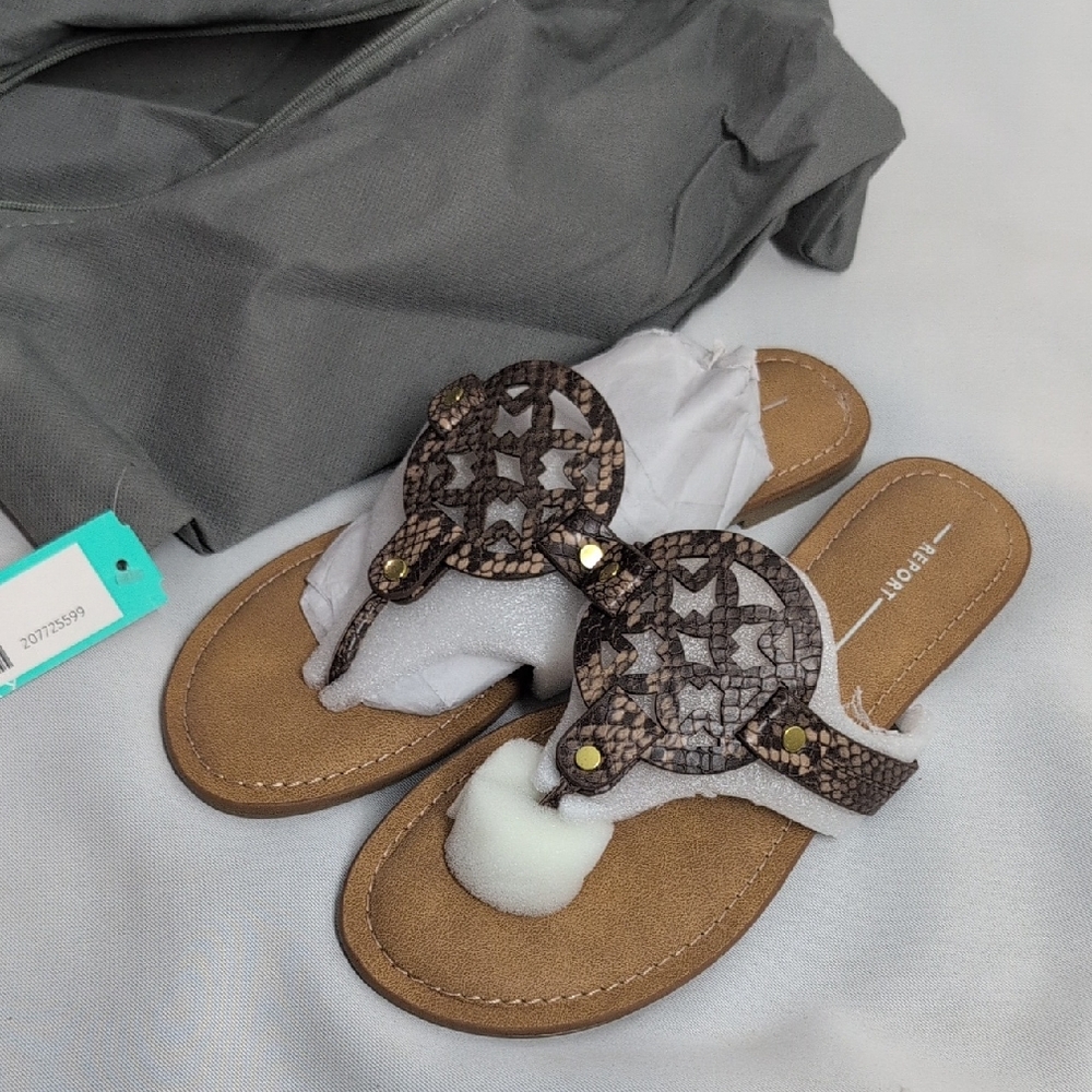 Report Brown and Tan Sandals New